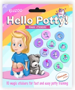 Hello Potty! - 10 Magic Stickers Met Unicorns - Zindelijkheidstraining Kind - Plasstickers Voor Kinderen- 10 Magische Plasstickers Met Eenhoorn - Potjestraining