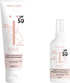 Naïf Zonnebrandcrème SPF50 Parfumvrij & Zonnebrand Spray SPF50 Parfumvrij – Voordeelverpakking - Baby En Kind - 100ml - Met Natuurlijke Ingrediënten
