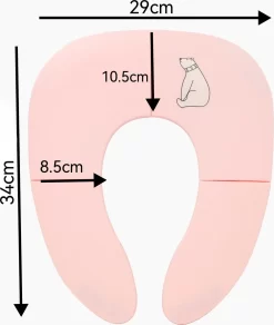 Kinder WC (roze) Bril Opvouwbaar Licht Ontwerp Hygiënisch Voor Onderweg WC Bril Voor Zindelijkheidstraining Makkelijk Mee Te Nemen Gratis Tasje Bijgeleverd