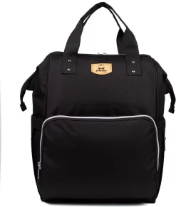 Pochon Baby - Luiertas Zwart - Thermosvakken - Kinderwagen Vriendelijk - Grote Capaciteit - 27,7 Liter