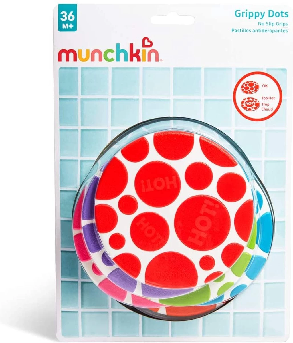 Munchkin Grippy Dots Anti-Slip Badmat Stippen - 6 Stuks - Diverse Kleuren - Afbeelding 6