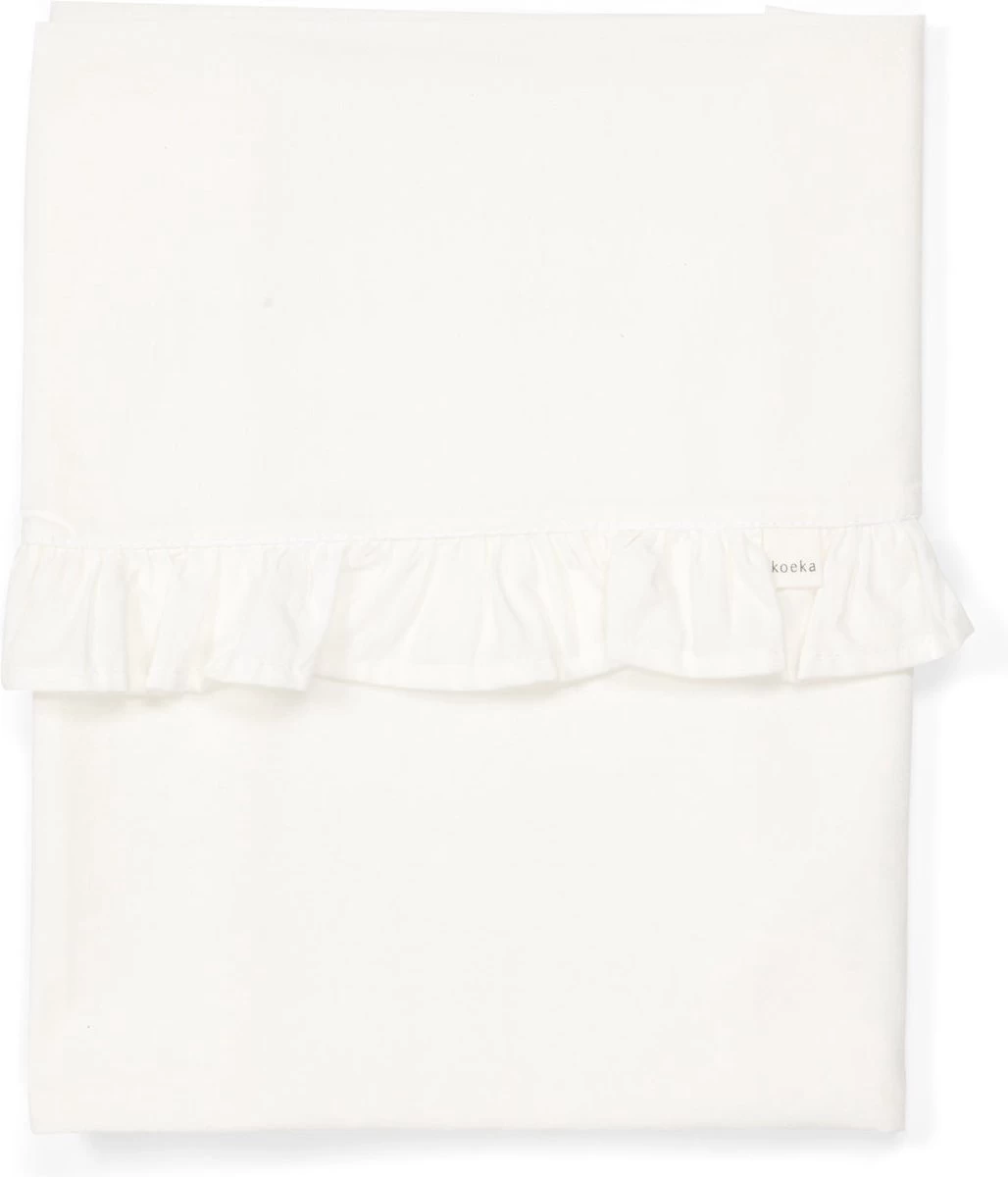 Koeka Baby Lakentje Ledikant Ruffle - Wit 110x140cm