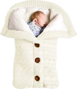 Bebaa® Babyslaapzak Voor Buggy/Kinderwagen 68cm - Babynestje - 0-6 Maanden - Kraamcadeau Voor Newborn - Wit