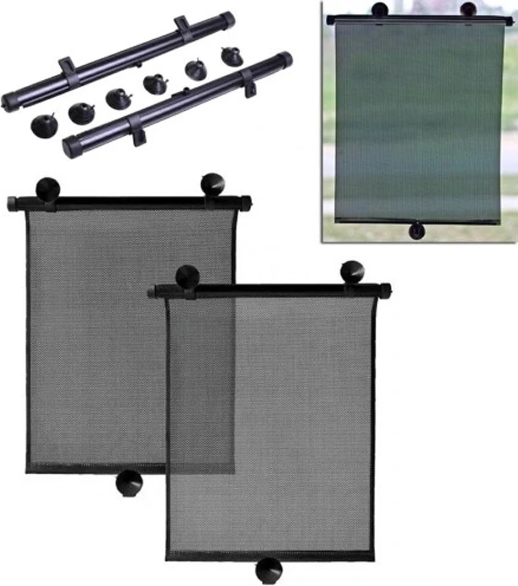 Zonnescherm Auto - Zonwering - Zijruit - UV Protectie - 2 Stuks - Oprolbaar - Rheme - Afbeelding 9
