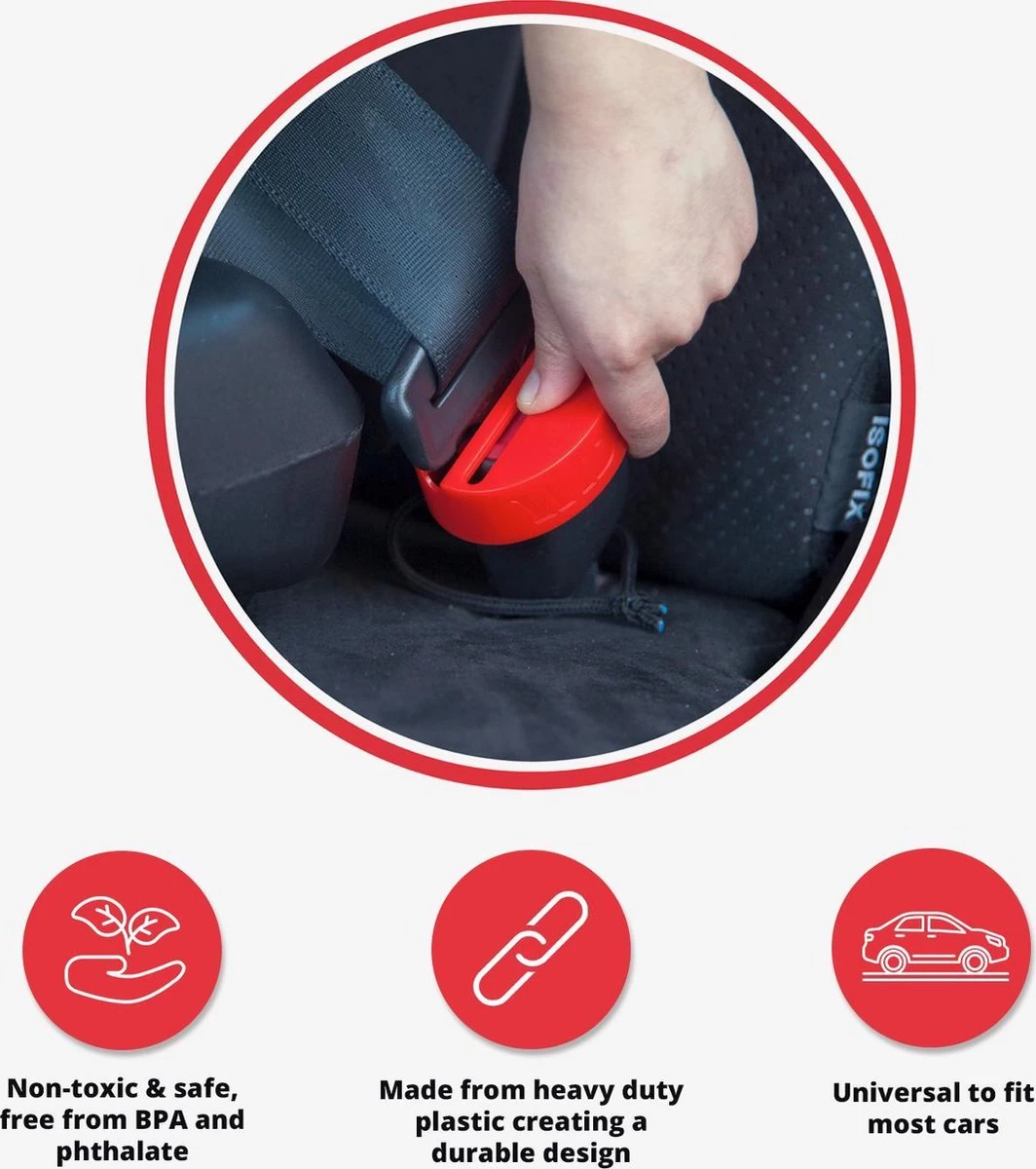 2st - Wididi Autogordel Slot – Bescherm Je Kind Tegen Het Per Ongeluk Losmaken Van De Gordel - Stevig En Duurzaam Kunststof – Universeel Ontwerp - Afbeelding 8