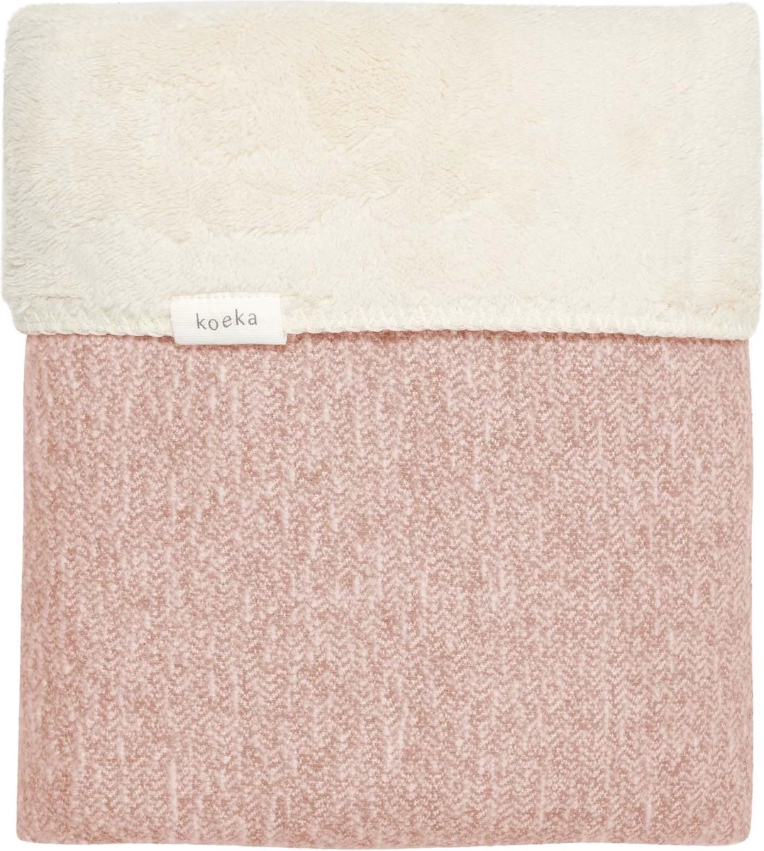 Koeka Baby Dekentje Wieg Vigo Teddy - Oud Roze - 75x100cm