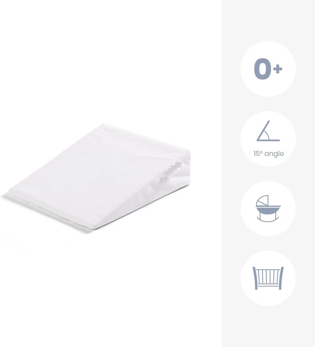 Reflux Kussen RECHT – Hellend Kussen – Matrasverhoger – Wigkussen – Zwangerschapskussen – Zijslaapkussen – Slaapkussen Baby – Voedingskussen – Hoofdkussen Baby – Anti Reflux – Verhogend Kussen Baby – Kraamcadeau – Cadeautip