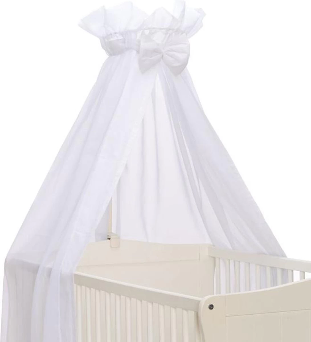 Baby Sluier Strik Wit - Baby Hemeltjes - Baby Klamboe Voor Wieg En Ledikant - Afbeelding 2