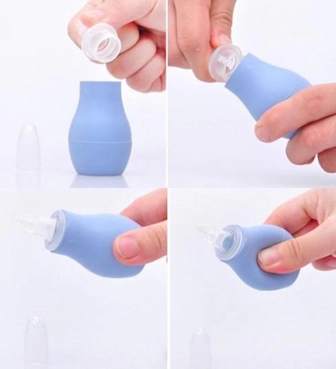 Neusreiniger Voor Baby En Kind - Neuspompje - Nose Cleaner - Nasal Aspirator - Neuszuiger - Roze - Afbeelding 4