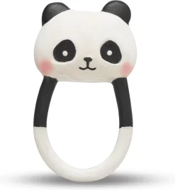 Lanco Rubberen Bijtring - Kori De Panda - Zwart - Wit
