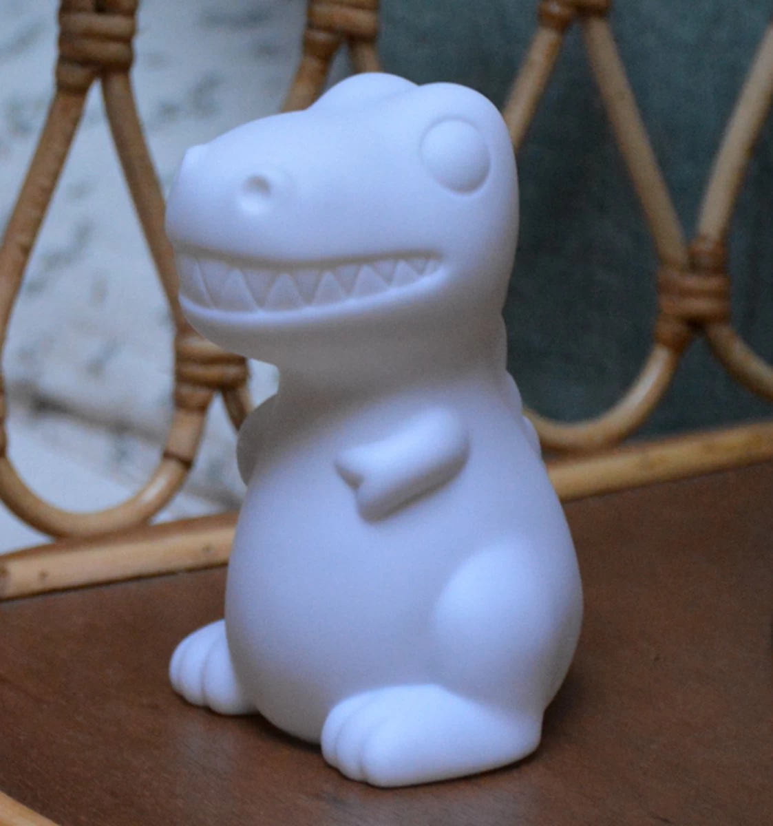 Merkloos Dino Lamp – Dinosaurus Lamp – Nachtlamp – Kinderlampje - Led - T-Rex - Afbeelding 4