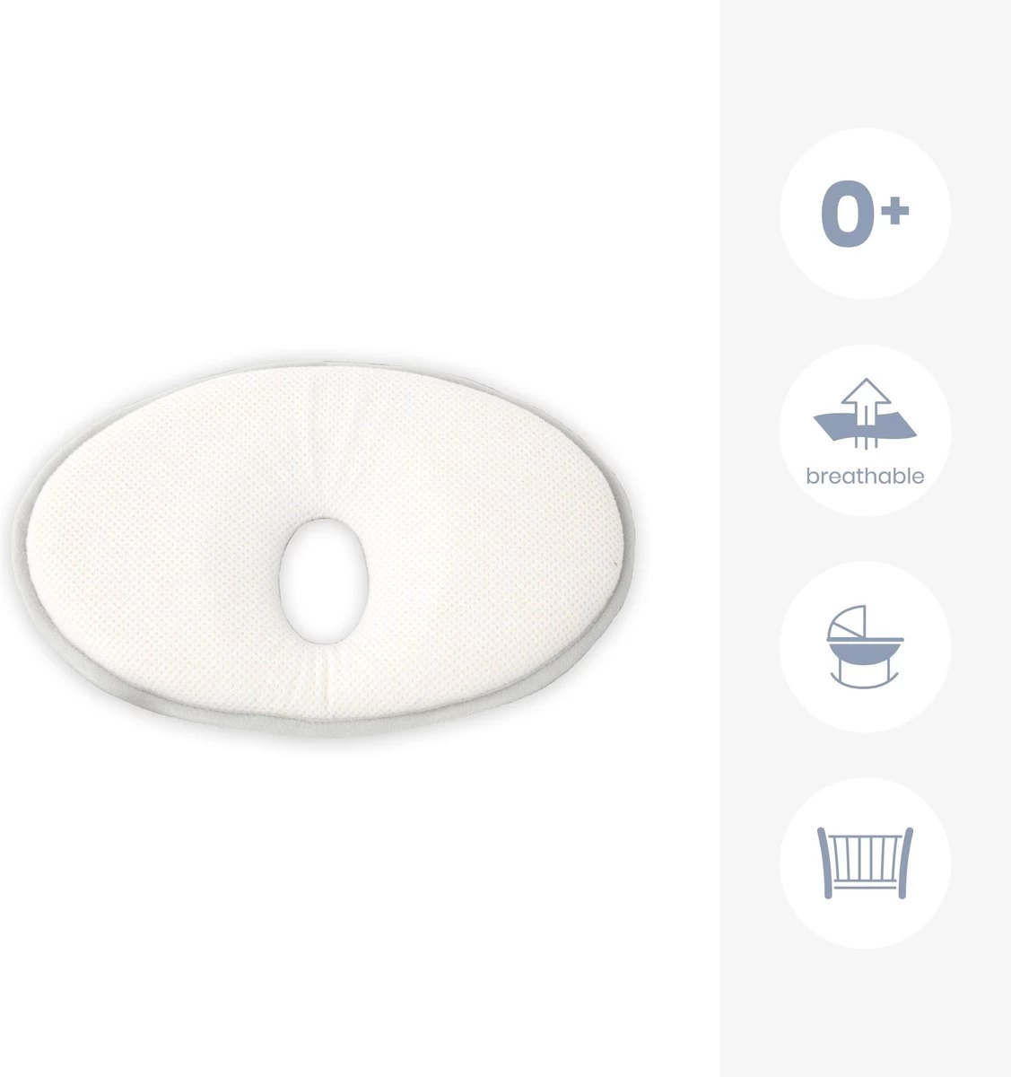 Doomoo Basics Baby Pillow - Klein Ergonomisch Hoofdkussentje - Afbeelding 3