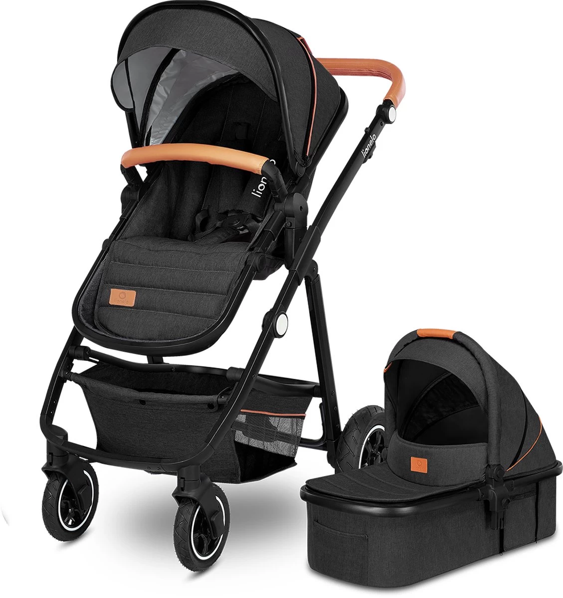 Lionelo Amber 3in1 - Kinderwagen - XXL SET - Incl. Autostoel - 0-22kg - Afbeelding 2