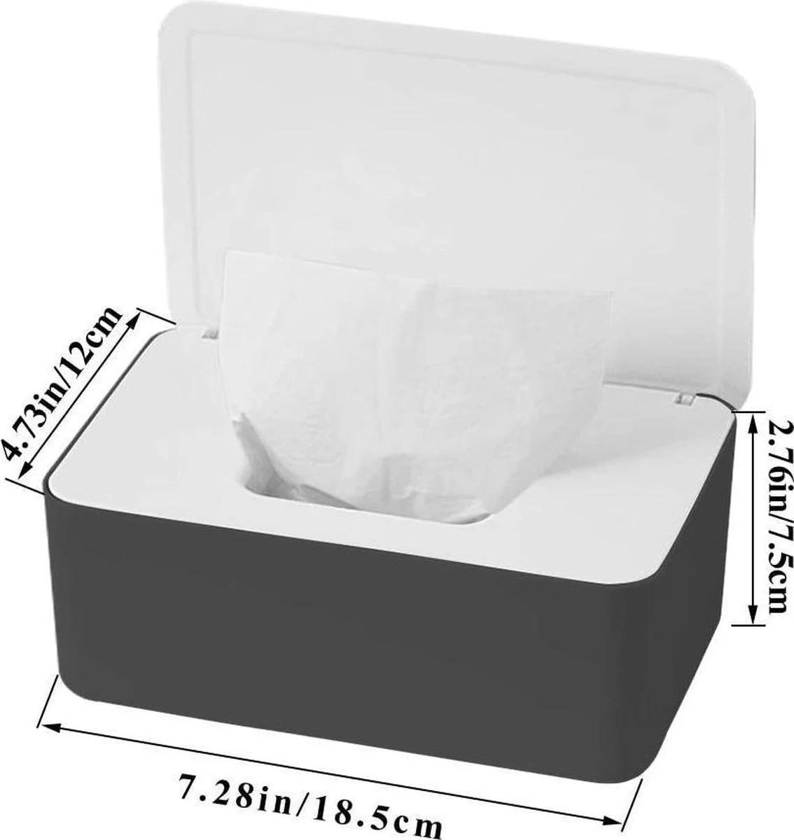 BillendoekjesDoos - Zinaps Natte Doekjes Doos, Vochtig Toiletpapier Doos, Babydoekjes Doos, Natte Doekjes Opbergdoos, Plastic Natte Doekdispenser Met Deksel Voor Thuis, Kantoor (WK 02129) - Afbeelding 2