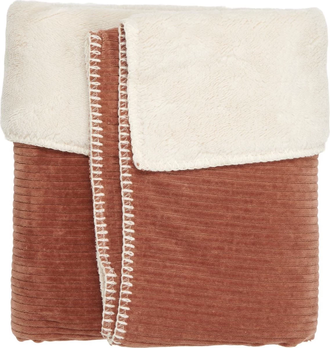 Koeka Baby Dekentje Wieg Teddy Vik - Bruin - 75x100cm - Afbeelding 2