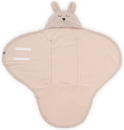 Jollein Wikkeldeken Bunny 100x105cm - Pale Pink