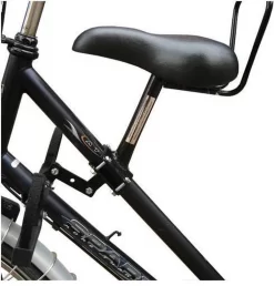 Zadel Op Stang Model 1 Kinderzitje Voor Damesfiets Met 2 Dunne Stangen - Nooit Meer Zwaar Sturen