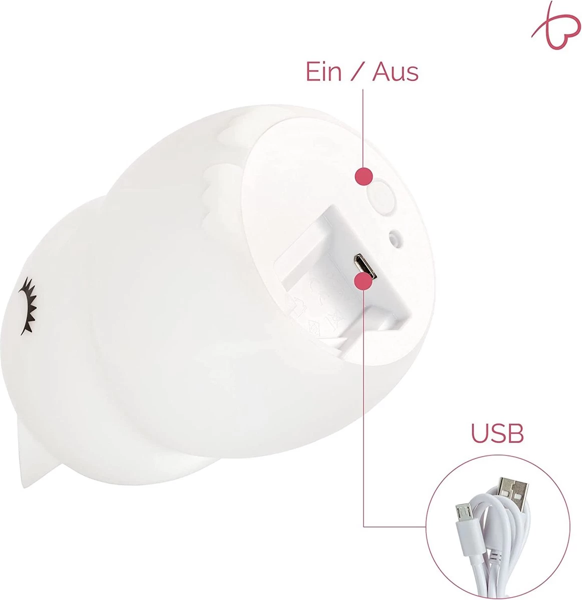 Igoods 8 Kleurige LED Kinder Nachtlampje - Uil - Kinderkamerlamp - Slaaphulp - Afbeelding 7