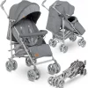 Lionelo Irma - Buggy - Wandelwagen- Lichte 7kg - Tot 15 Kg - Geveerde Wielen - 360° - Tot 5 Jaar - Opbergmand - Verstelbare Handgreep - Snel Inklapsysteem - Compact Formaat