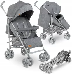 Lionelo Irma - Buggy - Wandelwagen- Lichte 7kg - Tot 15 Kg - Geveerde Wielen - 360° - Tot 5 Jaar - Opbergmand - Verstelbare Handgreep - Snel Inklapsysteem - Compact Formaat