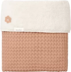 Koeka Baby Dekentje Ledikant Wafel Teddy Oslo - Lichtbruin - 100x150cm