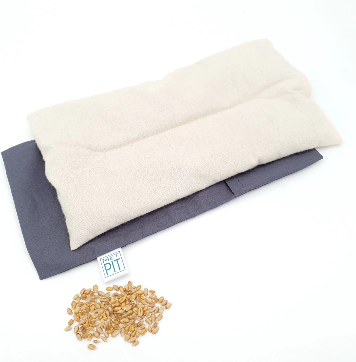 Kruik Baby Met Pit! – NIEUW MODEL Hoes Is Wasbaar – Veilige Tarwe Kruik - Made In NL/BE – Magnetron èn Vriezer - Antraciet - Afbeelding 2