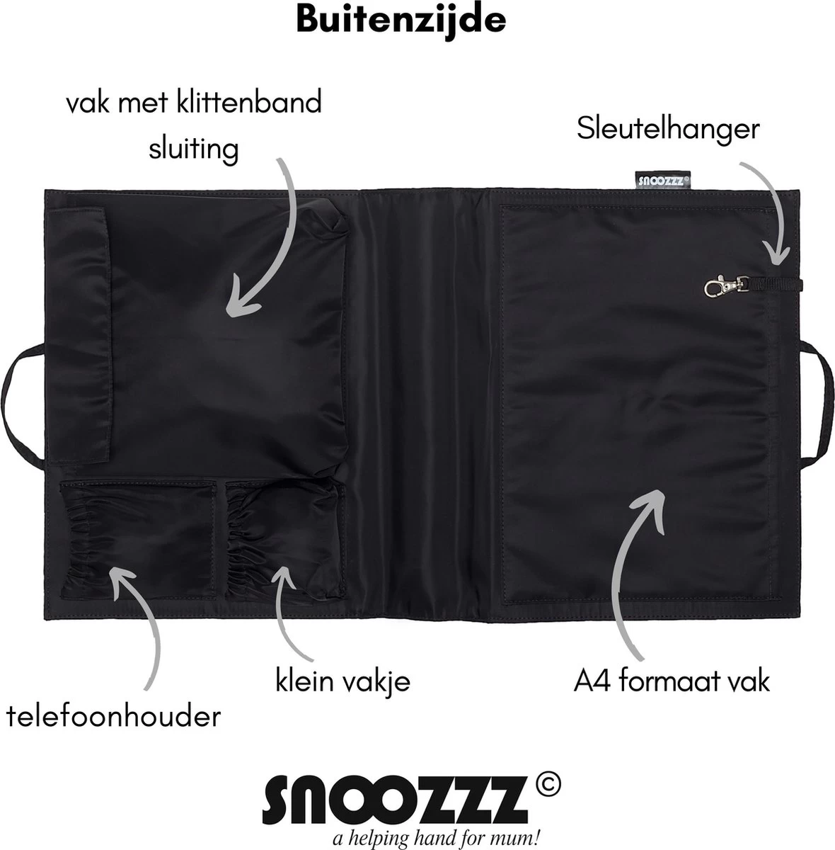 Snoozzz Bag In Bag Tas Organizer Met Thermovak - Zwart - Afbeelding 7