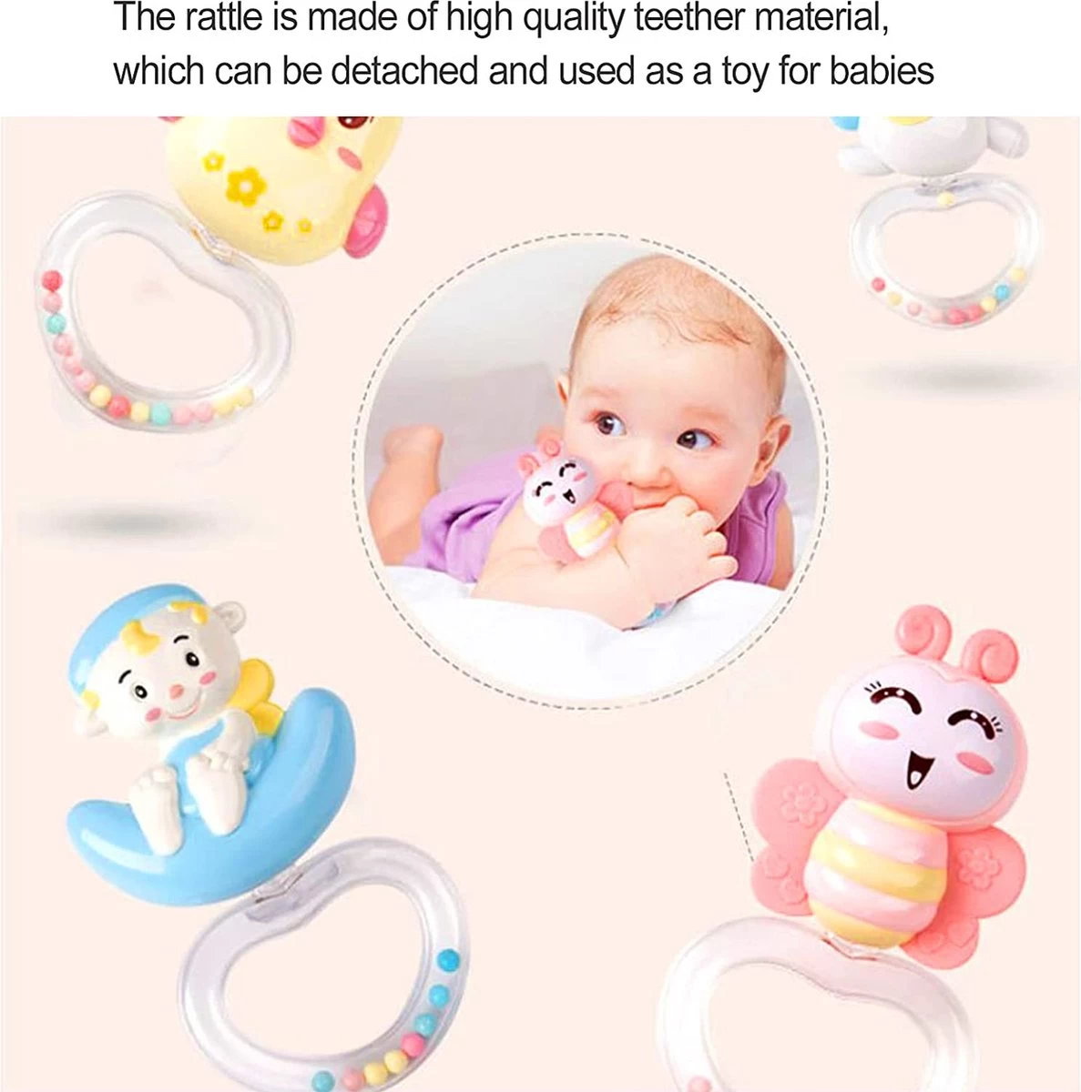 Baby Muzikale Wieg Mobiel, Alldo 360 ° Draaibare Mobiele Wieg Voor Baby's Met Muziek, Verlichting, Multifunctioneel Hangend Born Cot Toy Bedbel Speelgoed Met Afstandsbediening En Projectie - Afbeelding 7