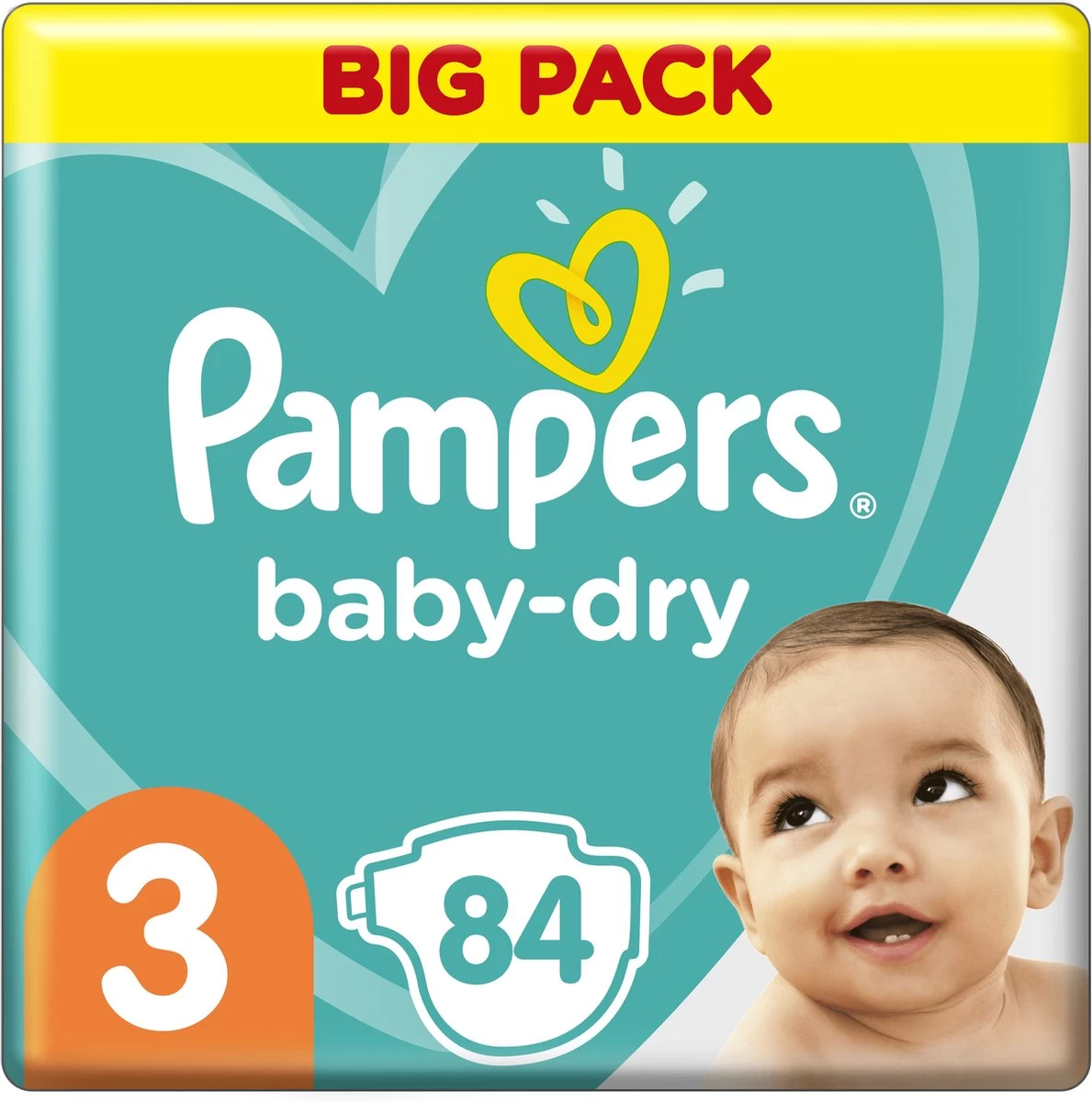 Pampers® Pampers - Baby Dry - Maat 3 - Mega Pack - 84 Luiers + Inbegrepen Pampers Doekje Fresh Clean 52 - Afbeelding 4