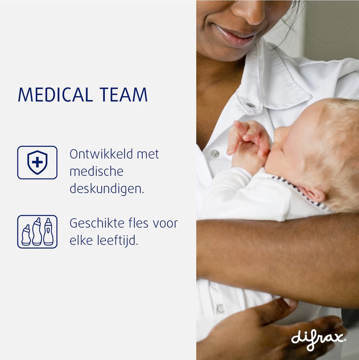 Difrax Babyfles 170 Ml Natural - Anti-Colic - Lichtblauw - 2 Stuks - Afbeelding 3