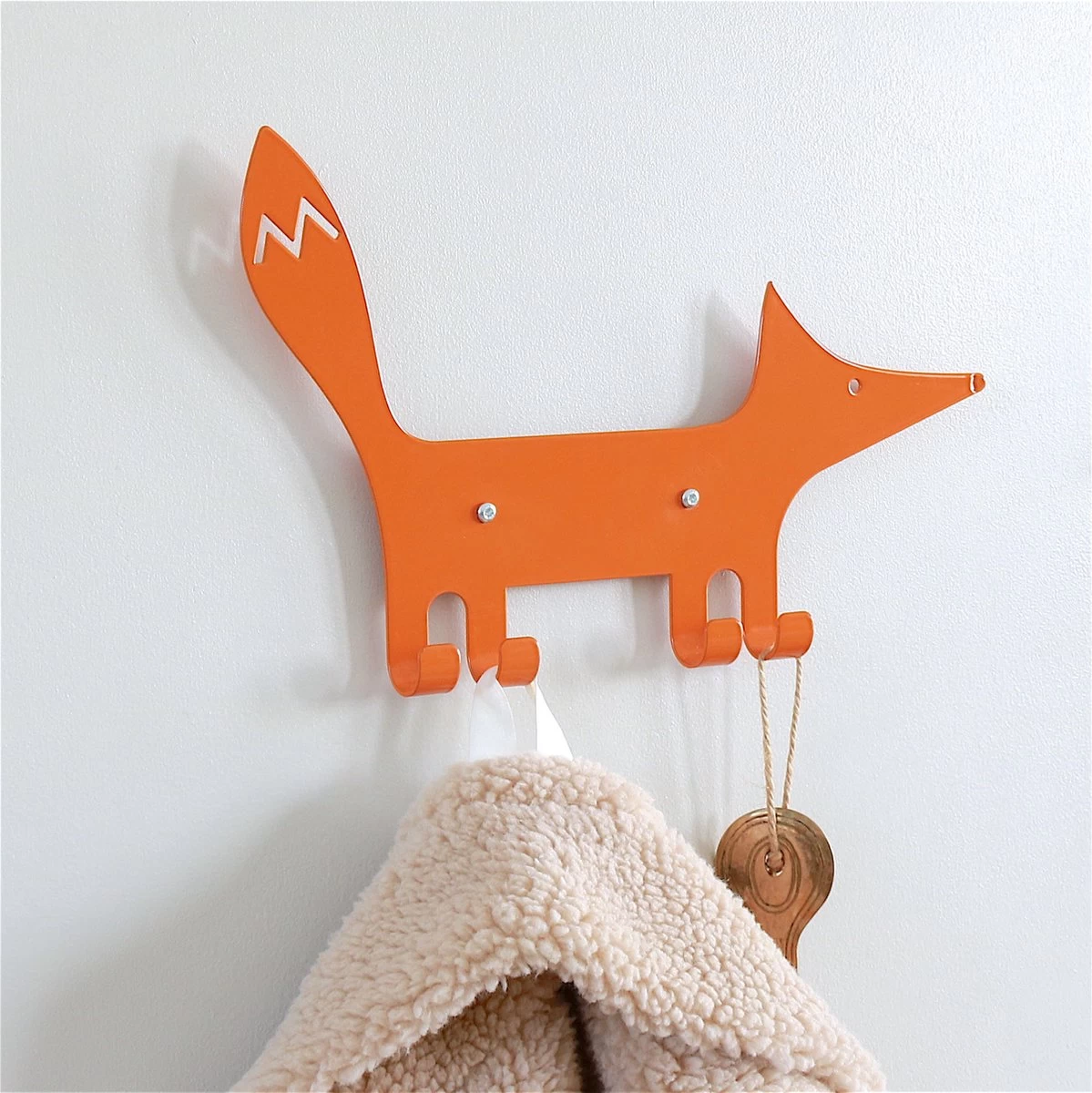 Metalen Kinderkapstok Vos Oranje Bos Marnelly - Afbeelding 3