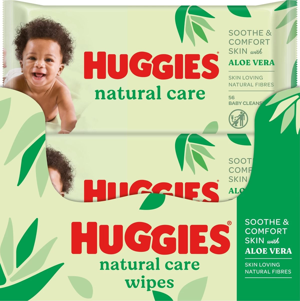 Huggies Billendoekjes - Natural Care - 10 X 56 Stuks - 560 Doekjes - Voordeelverpakking - Afbeelding 2