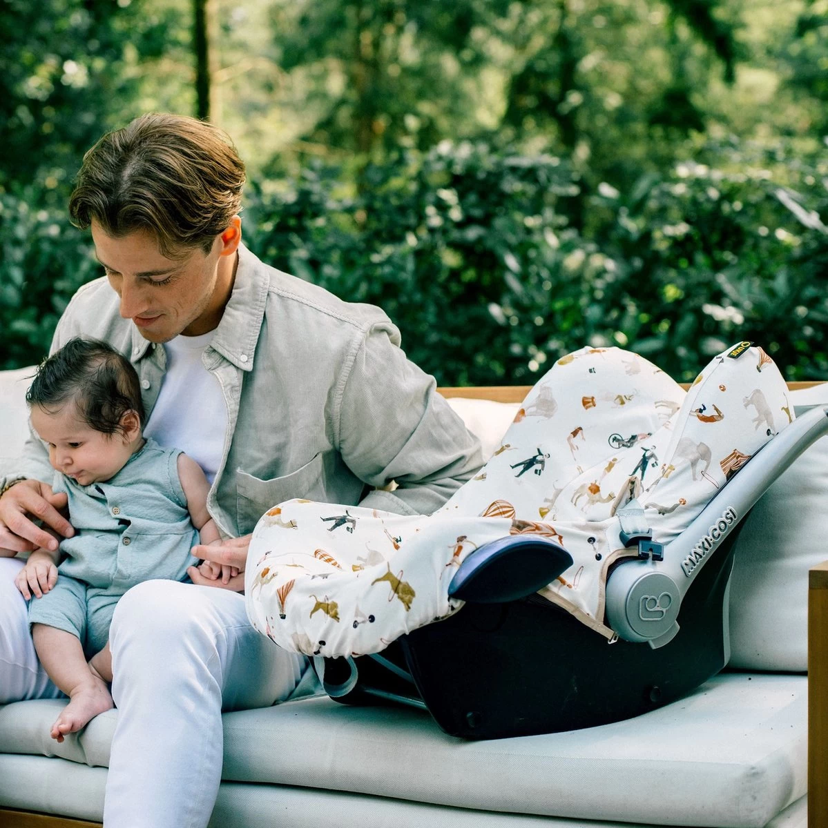 Ukje Autostoelhoes - Geschikt Voor Maxi Cosi Cabriofix Pebble Citi - Maxi Cosi Hoes - Groen - Afbeelding 6