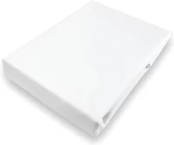 Petite Amélie Molton Hoeslaken Wieg - 90x40 Cm - Anti-Bacterieel - Ademend - Wit