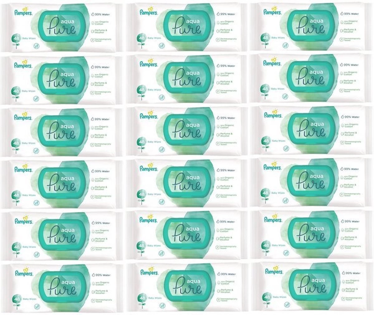 Pampers® Pampers Aqua Pure Billendoekjes - 864 Doekjes
