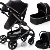 Luxe Kinderwagen 3 In 1 - Wandelwagen - Kinderwagen 3-in-1 Incl Autostoel - Kinderwagen Maxi Cosi – Buggy 3 In 1 - Newborn - Zwart