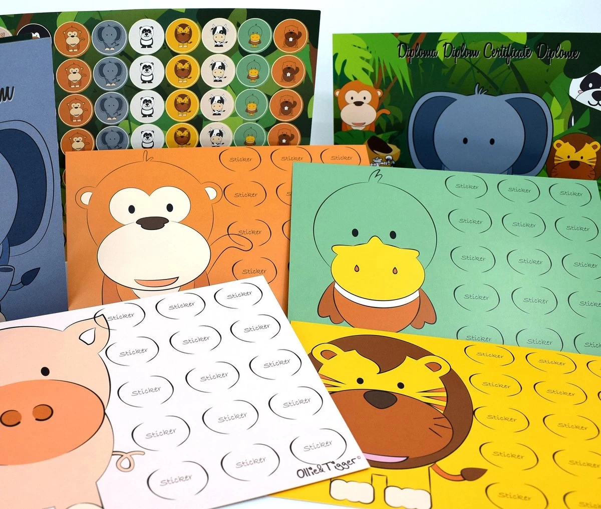 Ollie & Tigger Plaskaarten Voor Zindelijkheidstraining - Beloningssysteem - Afbeelding 2