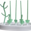 Merkloos Baby Flessen Droogrek - Afdruiprek Met Lekbak - Afwasrek - Baby Flesjes Droogrek - Flessenrek - Kraamcadeau - Baby Cadeau - Groen