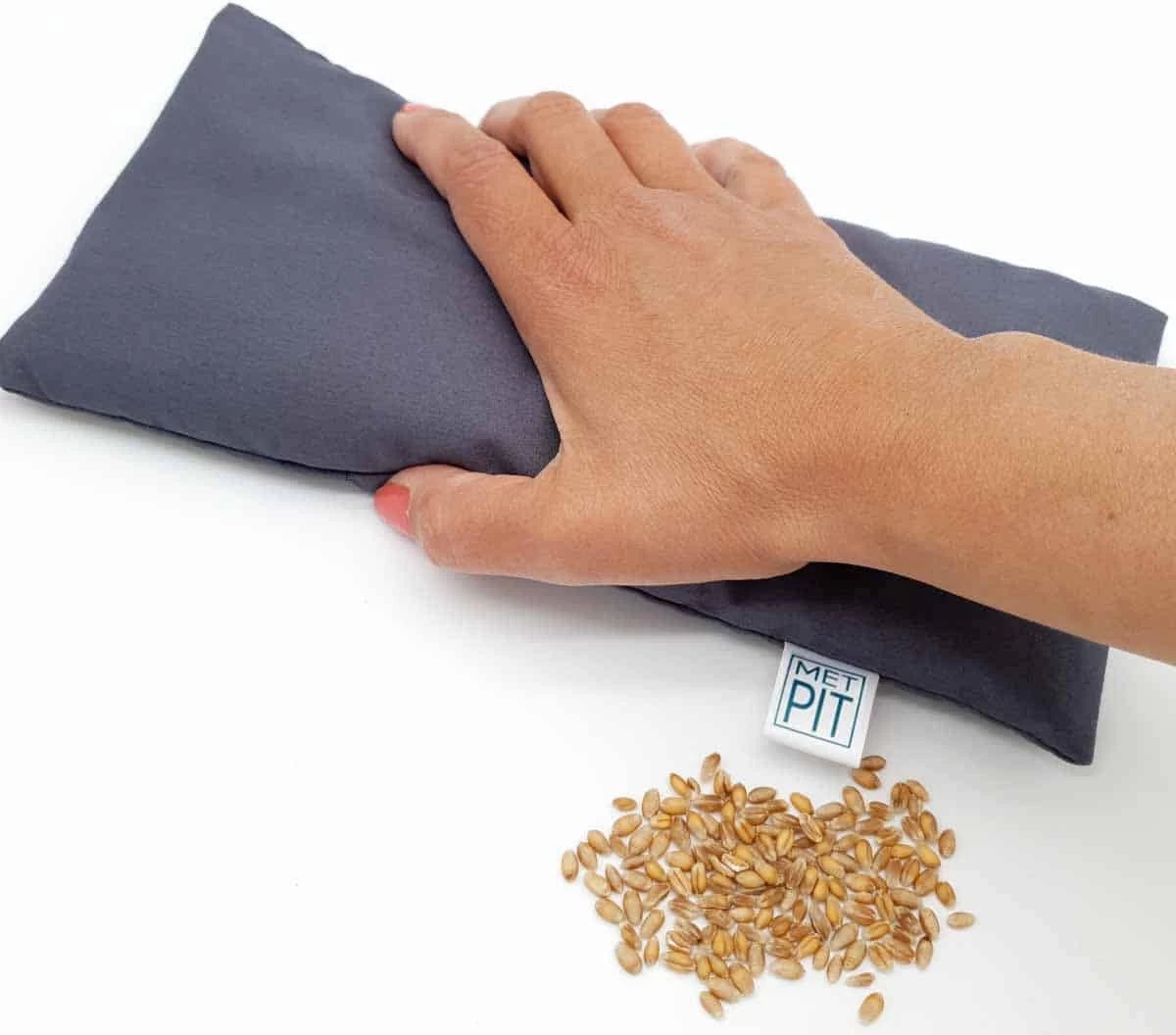 Kruik Baby Met Pit! – NIEUW MODEL Hoes Is Wasbaar – Veilige Tarwe Kruik - Made In NL/BE – Magnetron èn Vriezer - Antraciet - Afbeelding 4