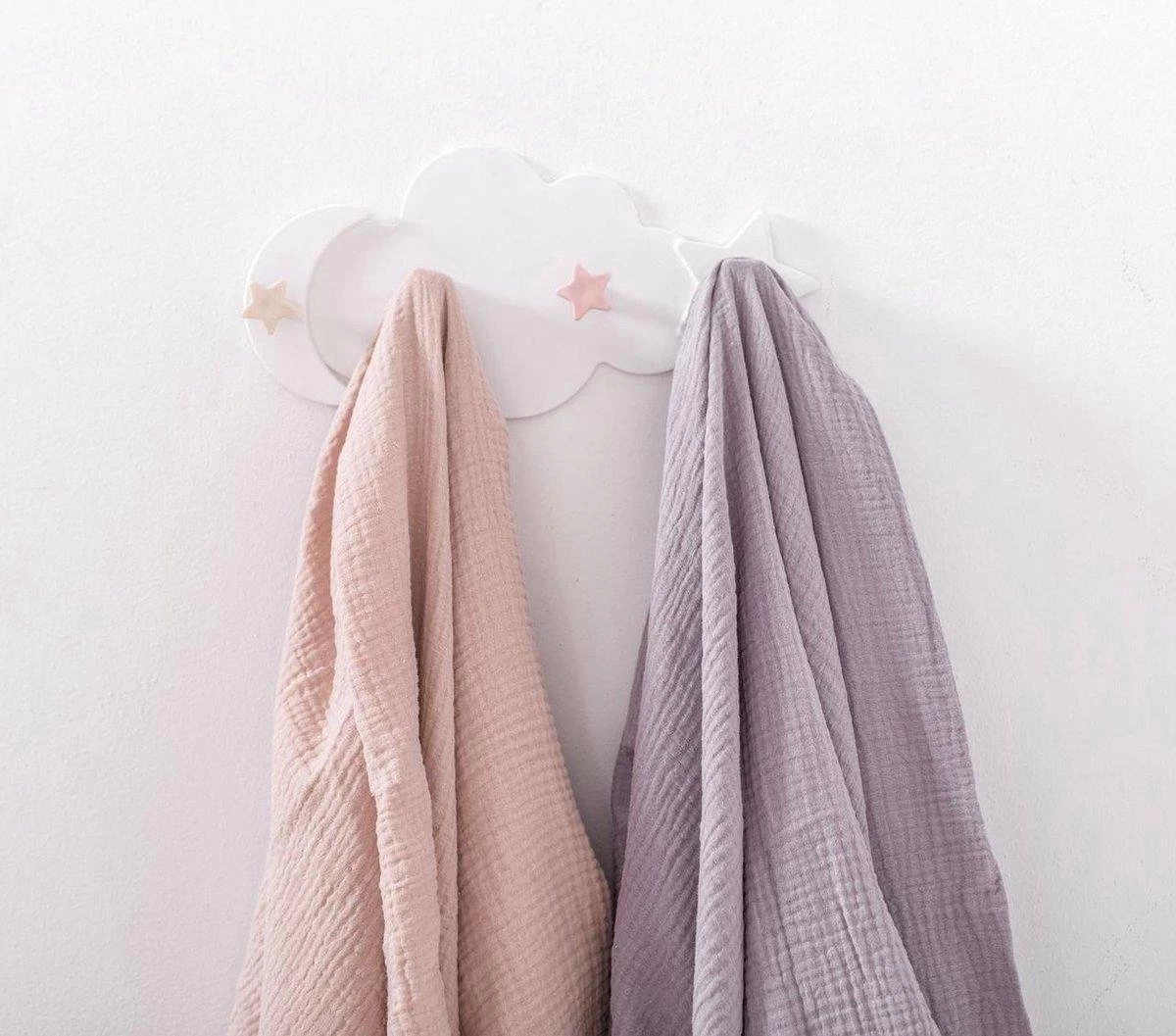 Hydrofiele Doek XL 120x120cm Lila - Luxueuze Kwaliteit - 100% Zacht Katoen - Hydrofiele Luiers - Swaddle - Inbakerdoek - Wikkeldeken- Omslagdoek Baby - Bad - Afbeelding 2