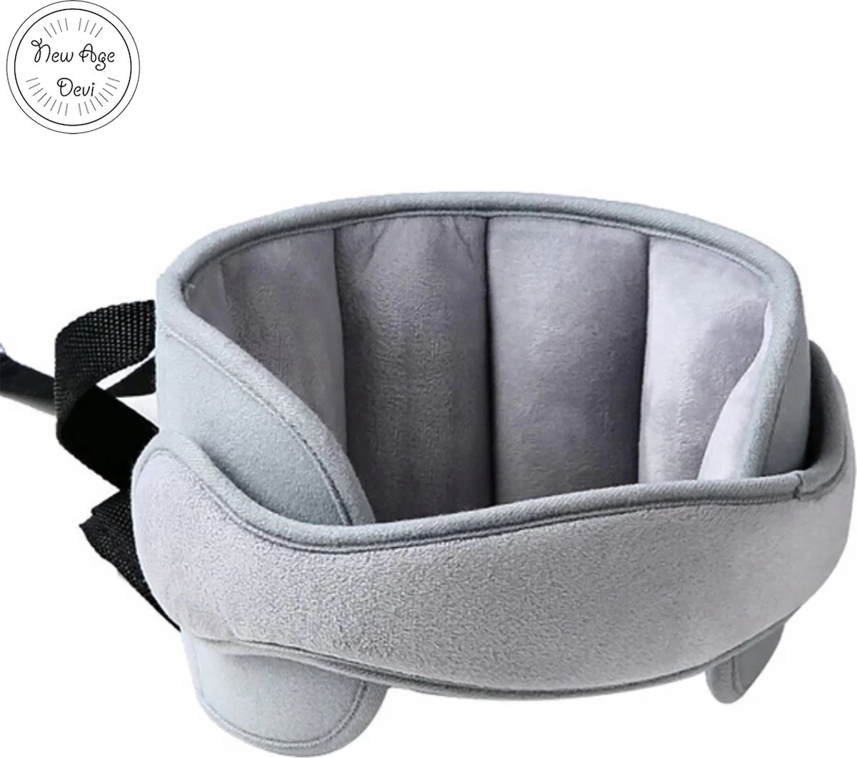 Hoofdsteun Kinderen - Kinderhoofdsteun - Nekkussen - Auto Hoofdsteun - Grijs - Nekbescherming - Hoofdband Kinderen - Afbeelding 2