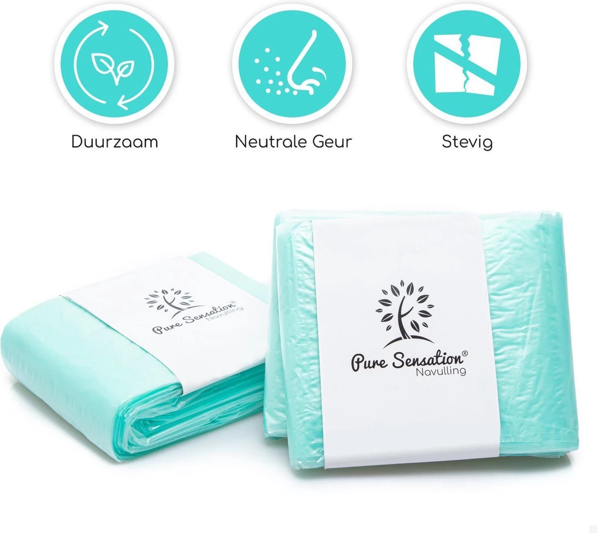 Pure Sensation® Luieremmer Navulling - 5 Stuks - Geschikt Voor Korbell - Inclusief Extra Luier Etui - Navullingen 15/16 Liter - Luieremmer Zakken - Luieremmernavullingen - Luieremmers - Korbell Luieremmer – Luierzakjes Wegwerp - Korbell Navulling - Afbeelding 9