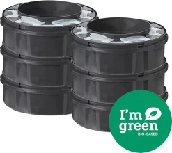 Tommee Tippee Twist & Click Milieuvriendelijke Luieremmer Navulling - Duurzaam Geproduceerde Greenfilm - 6 Stuks
