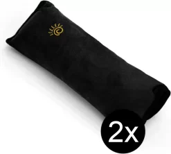 Gordelbeschermer Zwart Auto - Gordelkussen Kind - Slaapkussen - Nekkussen Kind Auto - Autogordel Kussen - Autogordel Beschermer - Auto Accessoires - Auto Accessories Interieur - 2 Stuks