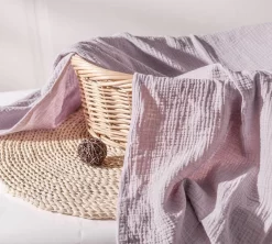 Hydrofiele Doek XL 120x120cm Lila - Luxueuze Kwaliteit - 100% Zacht Katoen - Hydrofiele Luiers - Swaddle - Inbakerdoek - Wikkeldeken- Omslagdoek Baby - Bad