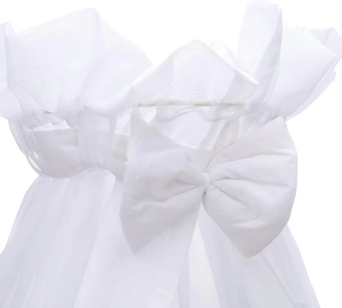 Baby Sluier Strik Wit - Baby Hemeltjes - Baby Klamboe Voor Wieg En Ledikant - Afbeelding 3