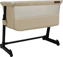 Born Lucky Sleepy Co Sleeper / Aanschuifwieg - Wieg - In Hoogte Verstelbaar - Verrijdbaar - Teddy Cream