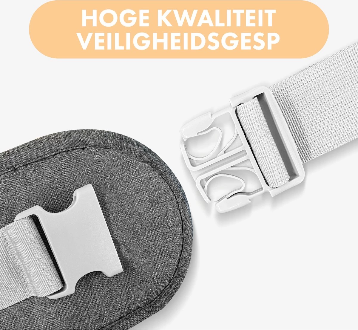 Deryan Pack Light Luxe Heupdrager - Ergonomische Draagzak + Opbergvakjes Grijs - Afbeelding 8