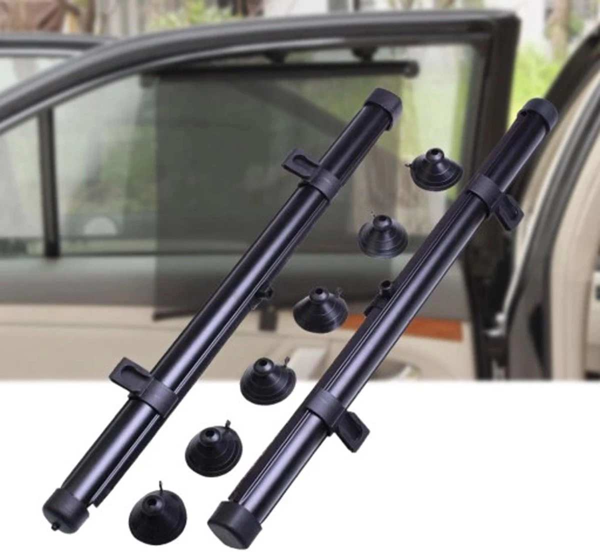 Zonnescherm Auto - Zonwering - Zijruit - UV Protectie - 2 Stuks - Oprolbaar - Rheme - Afbeelding 4