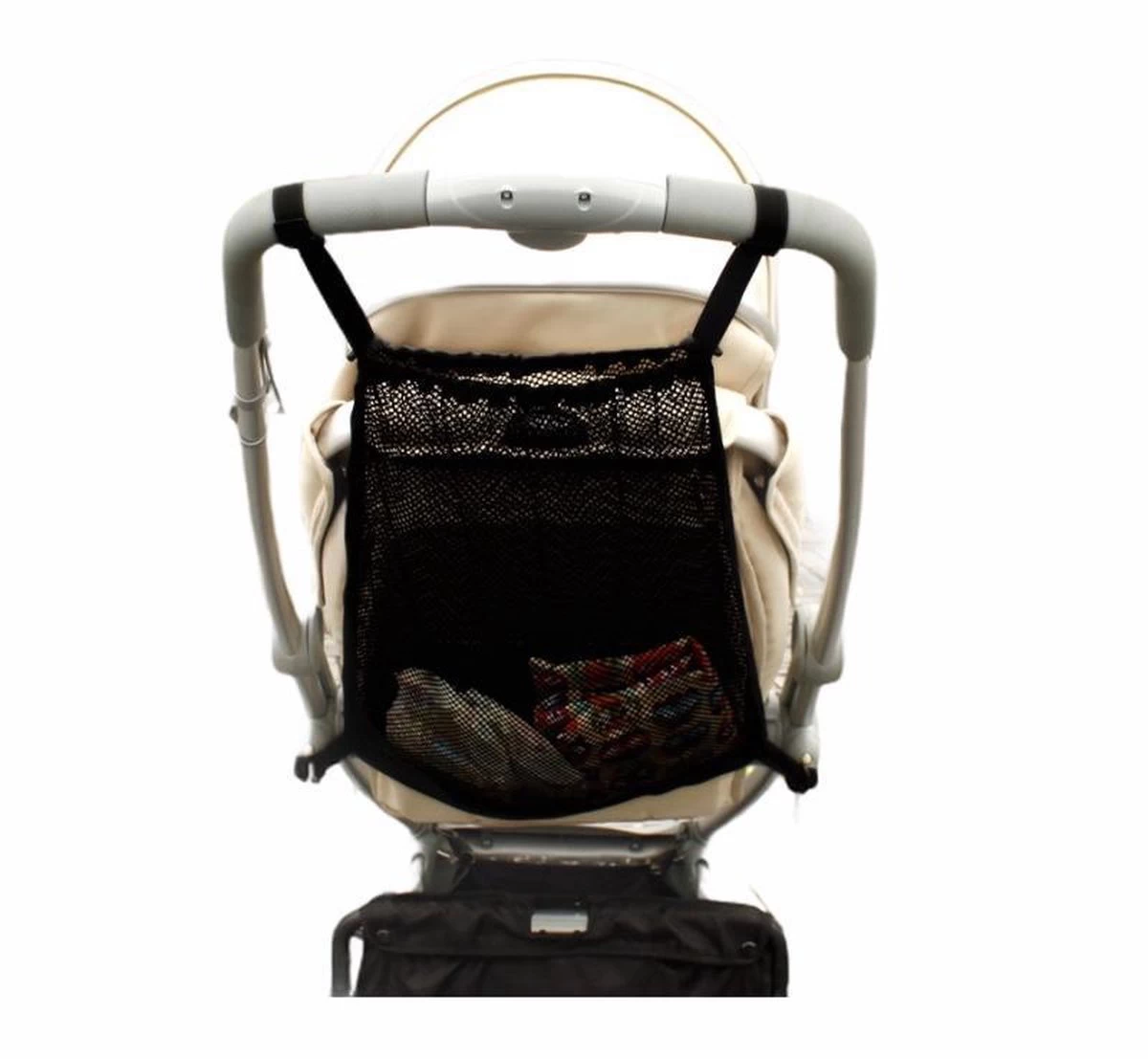 Merkloos Buggy Boodschappen Net - Organizer - Netje - Organiser - Kinderwagen - Baby - Kinder - Voituur - Boodschappennetje - Afbeelding 6